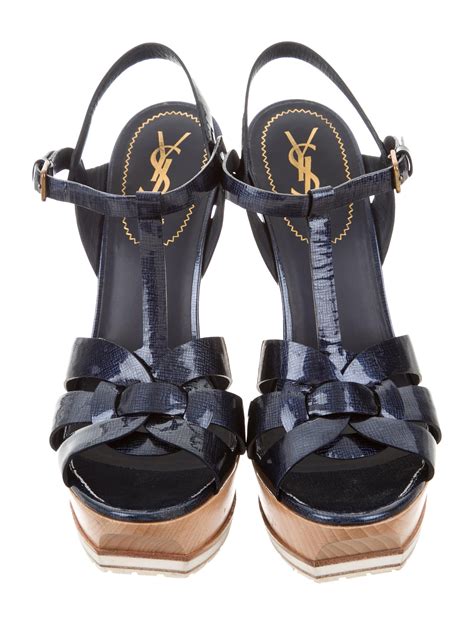 tribute sandals ysl|YSL tribute platform sandals.